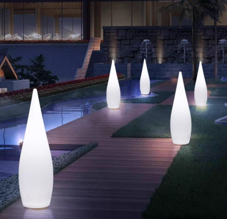 Светильник Капля 24х80 питание от АКБ, RGB